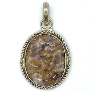 Semiprecious Quartz Sterling Silver Pendant